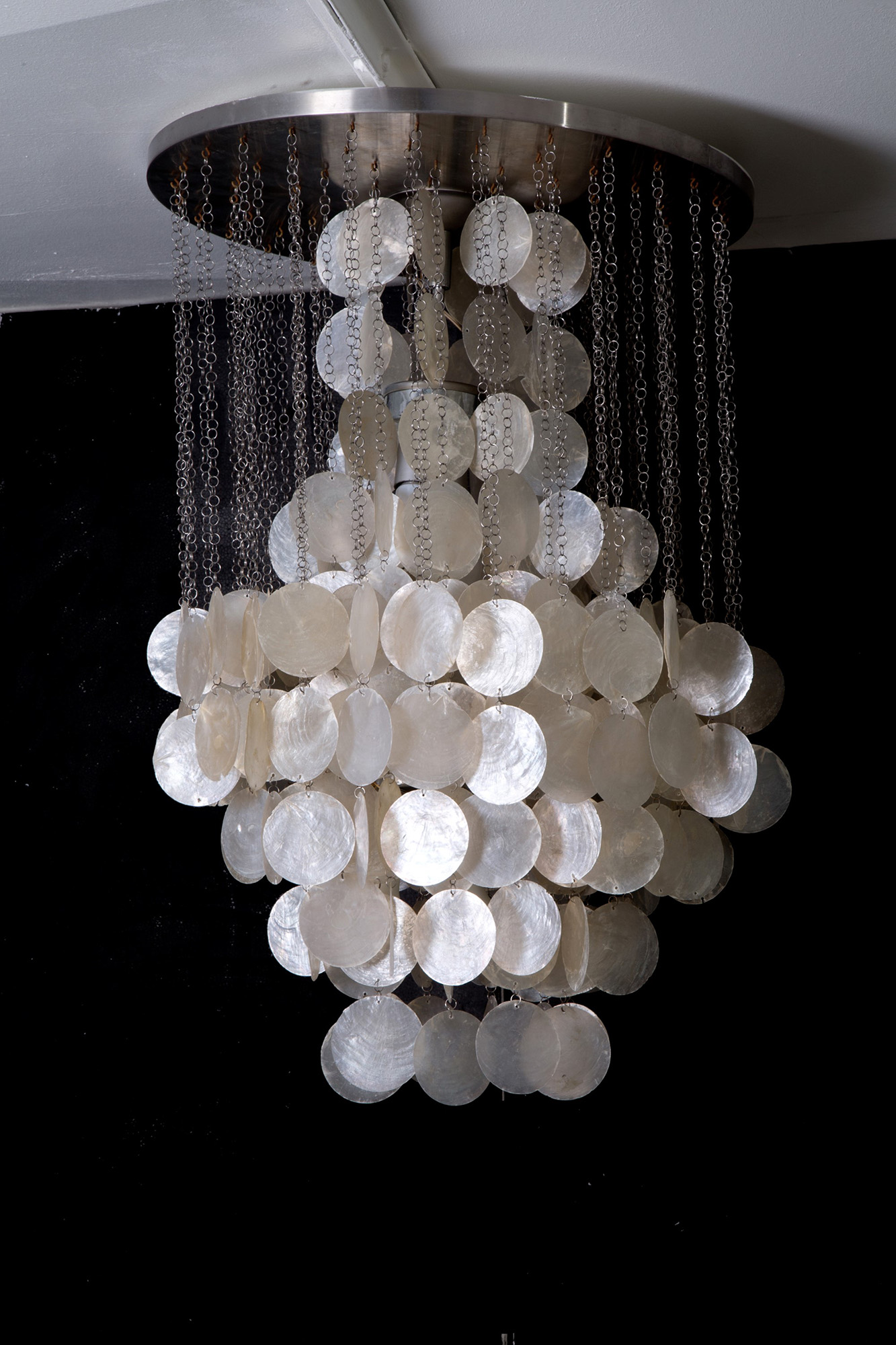 Verner Panton Mother Of Pearl Chandelier Viscontea Arsvalue Com