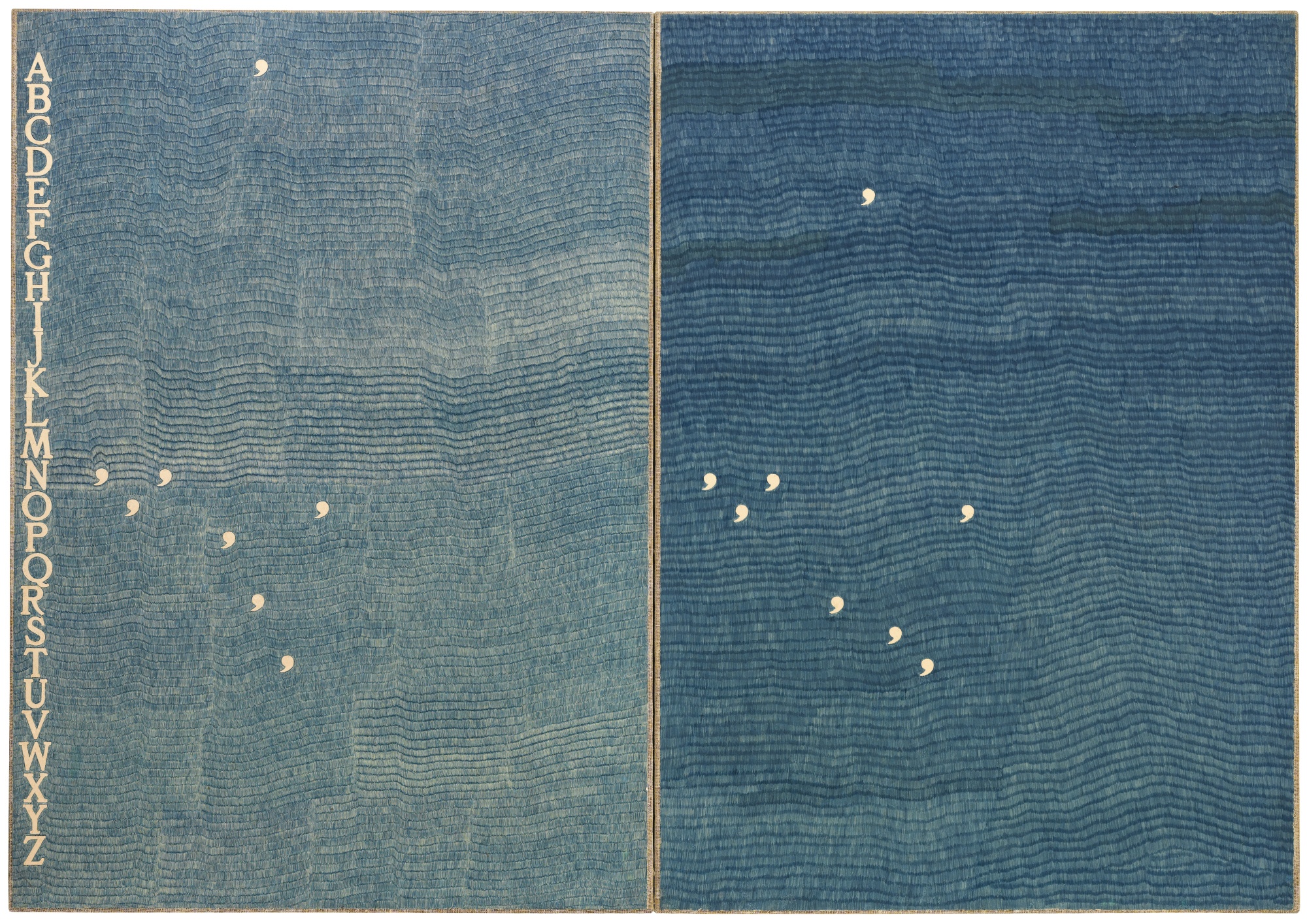 ALIGHIERO BOETTI (1940-1994) Normale anormale biro blu su cartone  applicato, CHRISTIE'S