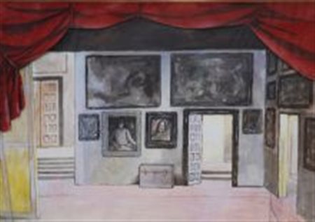 Guttuso Renato Bagheria 1912 Roma 1987 "Studio per scenografia" acquarello e...