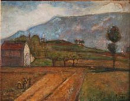 Tosi Arturo Busto Arsizio (VA) 1871 Milano 1956 "Paesaggio" 1940 circa, olio...