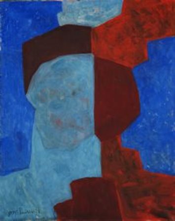 Poliakoff Serge Mosca 1900 Parigi 1969 "Bleu et rouges" recto; "Portraits et...