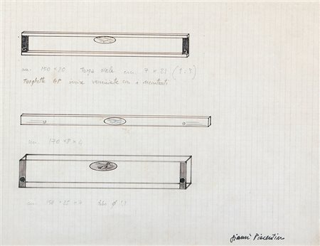 GIANNI PIACENTINO 1945 Senza titolo Tecnica mista su carta, cm. 23 x 30...