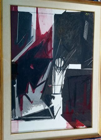 Piero Ruggeri "Figura" - Olio su tela - cm 100x70 - Firma sul retro -...