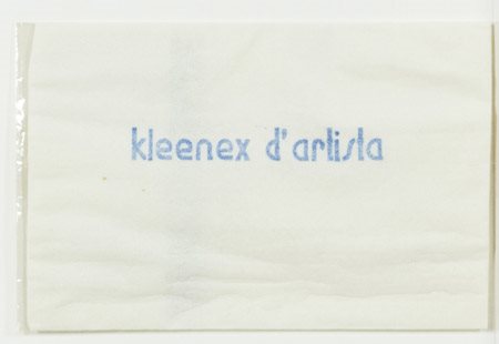 Luciano Bartolini (Fiesole 1948 Fiesole 1994) Kleenex d'Artista 1973-74...