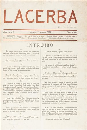 Lacerba (-tutto il pubblicato).Firenze: Vallecchi, 1913-1915.3 annate in 69...