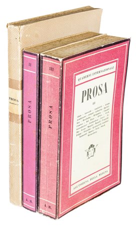 Prosa (-tutto il pubblicato).Milano: Nuove Edizioni Italiane, 1945-46.3...