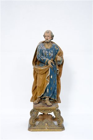 Arte dell'inizio del sec. XIX "San Giuseppe" scultura lignea in policromia...