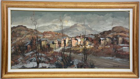 Paolo Provvisorato "Trentino" olio su tela (cm 60x120) firmato Paprov in...