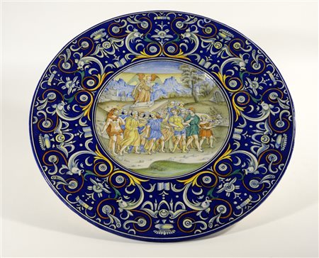 Manifattura Fratelli Minardi Ceramiche Faentine Grande piatto in maiolica...