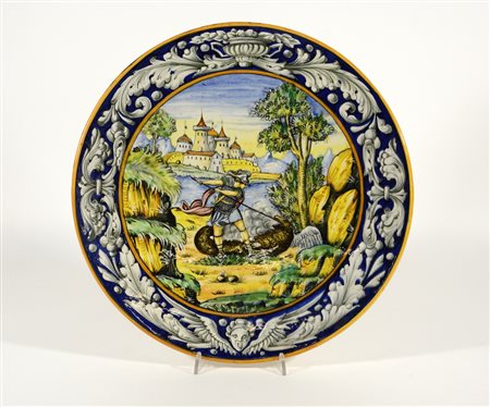 Manifattura Ernesto Conti, Sesto Fiorentino Grande piatto in maiolica...