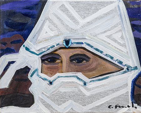 CARLO MASSIMO FRANCHI (1961) Tuareg, 2010 Tecnica mista e collage su tela cm...