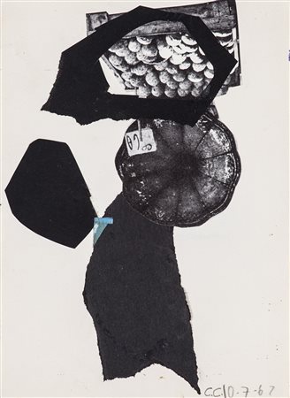 CLAUDIO CINTOLI (1935-1978) Signor sessanta lire, 1967 Collage su carta...