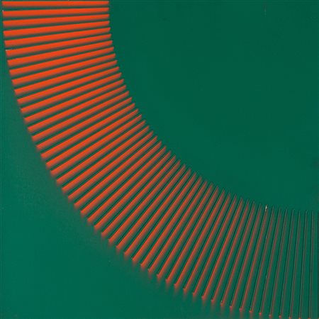 EMILIO CALLONI Composizione verde e rossa, 1970-1972 Tecnica mista e...