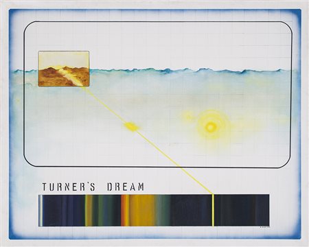 GUIDO BIASI (1933-1983) Turner's Dream, 1971 Olio su tela cm 130x162 Firma al...