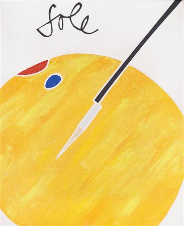 EMILIO TADINI (1927-2002) Sole, 1977 Olio su tela cm 41x33x2 Firma, titolo,...