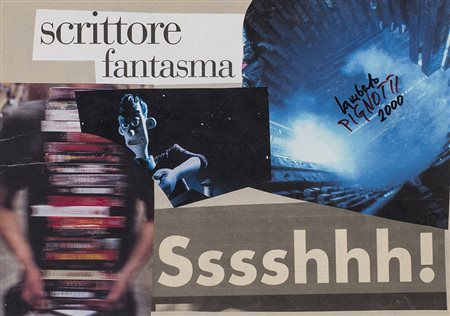 LAMBERTO PIGNOTTI (1926) Scrittore Fantasma, 2000 Tecnica mista e collage su...