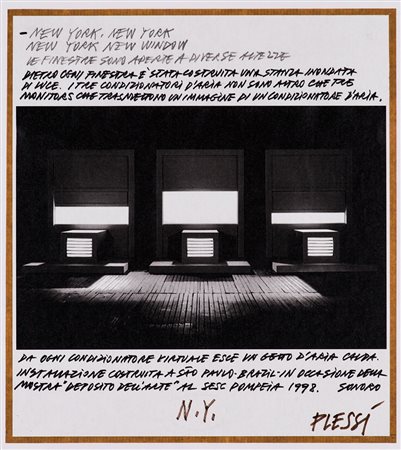 FABRIZIO PLESSI (1940) New York, New York, 1998 Tecnica mista su carta cm...