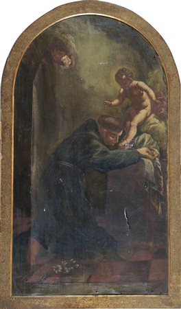 Maestro veneto del XVIII secolo "Sant'Antonio" cm. 137x77 - olio su tela...