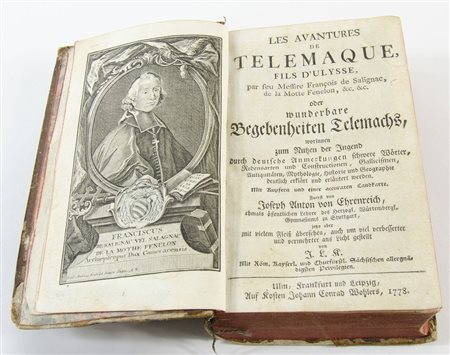 Libro: "Les avantures de telemaque" Leipzig 1778.