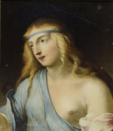 Maestro veneto del XVII secolo "Figura di donna" cm. 82x54 - olio su tela...