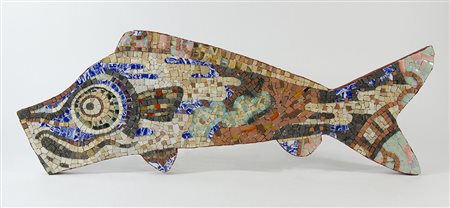 Tomohiro Hashimoto "Koinobori" (2006) lung. cm. 30 - mosaico e frammenti di...