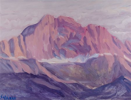 Mario Solazzo 1944 "Il Monte Civetta" (2003) cm. 60x80 - olio su tela Firmato...