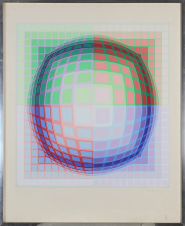 VASARELY VICTOR (1906 - 1997) Senza titolo. . Serigrafia. Cm 67,50 x 78,00....