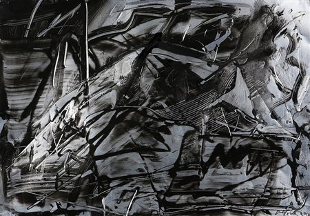 EMILIO VEDOVA 1919 - 2006 Emerging IX, 1991 Pittura su laminato, cm. 36 x 51...