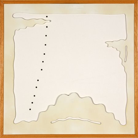 LUCIO FONTANA 1899 - 1968 Concetto Spaziale, Teatrino Bianco, 1968 Quattro...