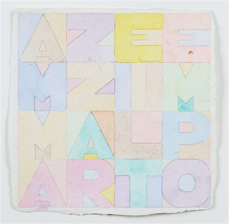 ALIGHIERO BOETTI 1940 - 1994 Ammazzare il tempo, 1979 Acquerello e matita su...