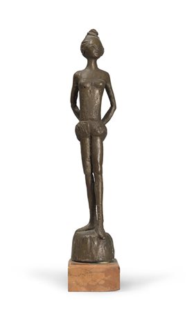 PINO CONTE (Palo 1911 - 1997) Ballerina Bronzo, cm. 33 Firma sulla base del...