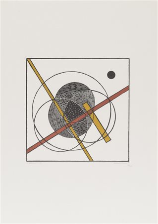 PAOLO VERONESI (Milano 1908 - 1998) Costruzione K, 1979 Litografia a colori,...