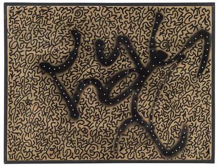 ANGEL ORTIZ (New York 1967) Black tag on copper, 2004 Pennarello e olio su...