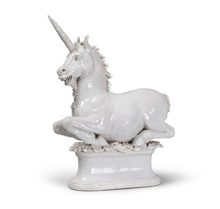 ANDREA SPADINI (Roma 1912 - 1983) Unicorno, 1965 ca. Scultura in maiolica, h....