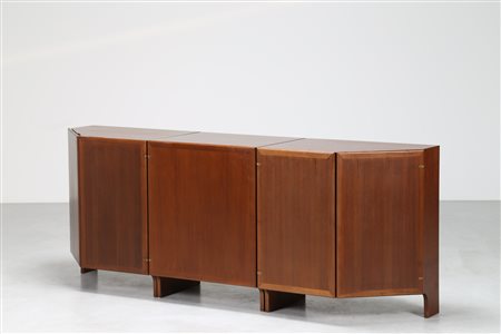 FRANCO ALBINI - FRANCA HELG Credenza scantonata in palissandro, mod. MB48,...