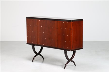 BUFFA PAOLO (1903 - 1970) Mobile bar il mogano e legno laccato con piano in...