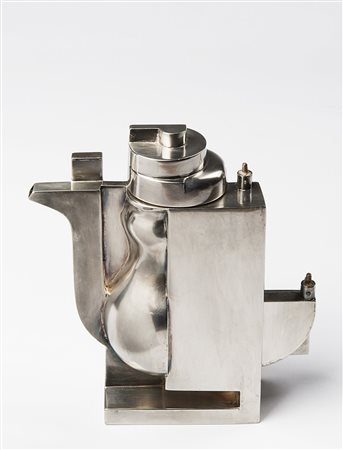 Richard Meier (Newark 1934 ) Caffettiera in argento della serie "Tea and...