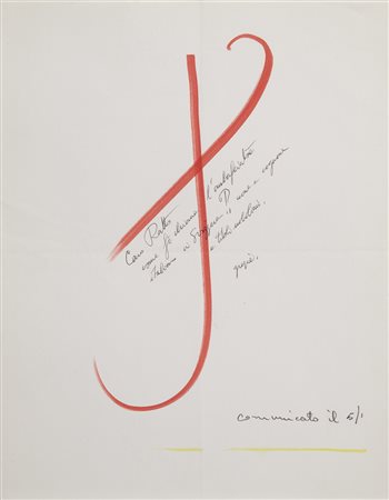 Gio Ponti (Milano 1891 - 1979) Lettera autografa con disegni monocromi,...