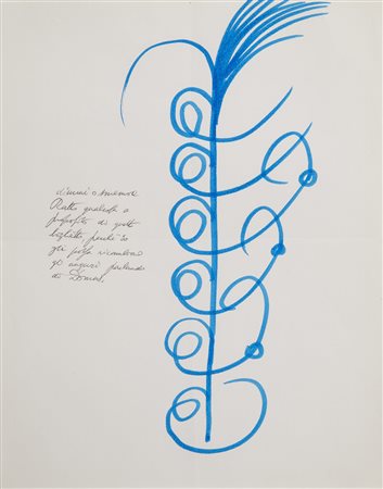 Gio Ponti (Milano 1891 - 1979) Lettera autografa con disegni monocromi,...