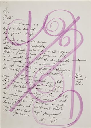 Gio Ponti (Milano 1891 - 1979) Gruppo di tre lettere autografe con disegni...