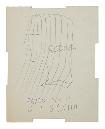 Gio Ponti (Milano 1891 - 1979) "Godiva, pazzo per il disegno". Matita su...