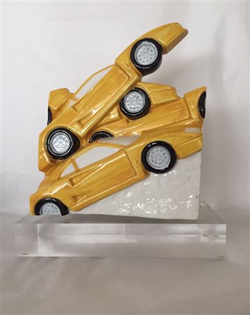 Fernandez Arman "F40" scultura in ceramica in 150 esemplari 21x18,5 autentica...