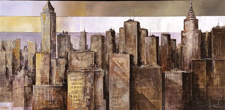 Fausto Gatto Tecnica mista su tela 50x100 New York