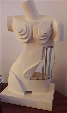 Michele Cimò "Venere Metafisica" - Scultura in resine - cm 110x40x26 - Firma...