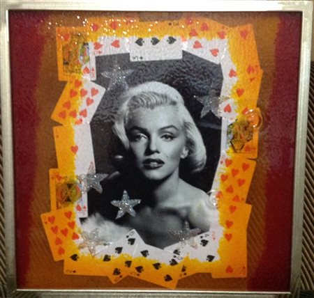 Omar Ronda "Marilyn Frozen" - 2005 - Inclusione su resina - cm 50x50 -...