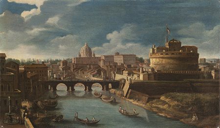 Gaspar Adriaensz van Wittel (Amersfoort 1653 - Roma 1736) (attr.)"Il Tevere e...