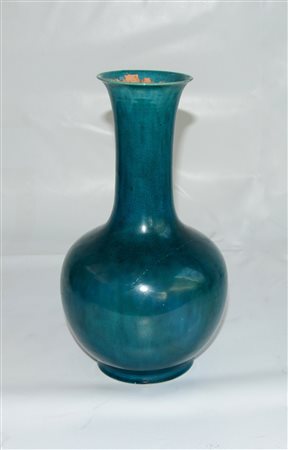 Vaso blu cobalto (restauri) Cina, sec. XX. (h. 38 cm.)