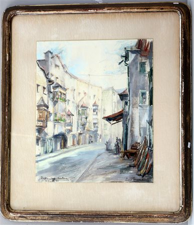 Ferradini Lucio "Rottenburg - Austria" tecnica mista (cm 45x36) firmato,...