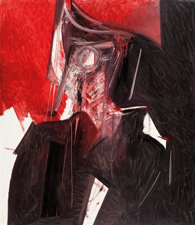 PIERO RUGGERI (1930-2009) Autoritratto 1971olio su tela cm 80x70firmato,...