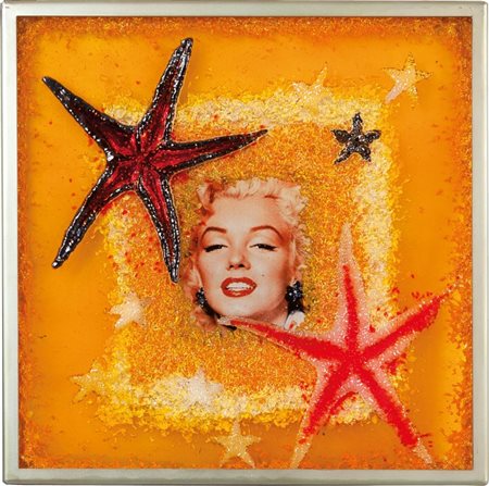 OMAR RONDA (1947-) Marilyn Frozen 2005resina cm 50x50firmato, datato e...